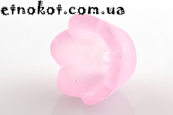 180г (≈700шт) Розовый Цветок, акриловые бусины, 10x6мм