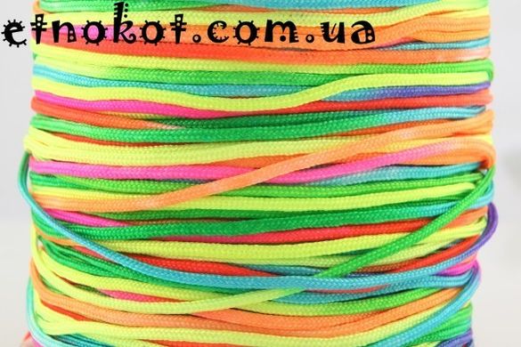 3 метри! Нейлоновий шнур для браслетів Шамбала, Різнокольоровий, 1,5мм