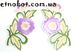 Фиалка цветы нашивки-патчи на одежду, 85x40мм