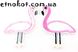 Фламинго с белым нашивки-патчи на одежду, 70x50мм