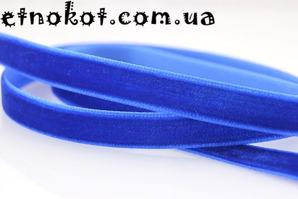 Синяя бархатная лента для чокера, 10мм