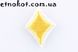 Желтая звезда ромб нашивки-патчи на одежду, 15x12мм