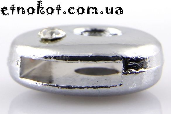 Бусины металлические буквы "O" для наборных браслетов, Платина, 12x10мм