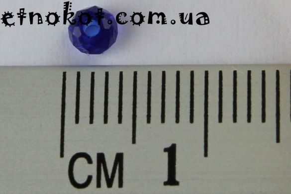 27гр (≈702шт) 3,5х2,7мм сині грановані намистини