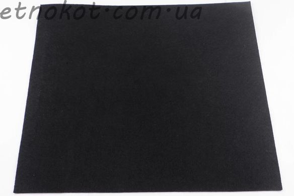 2ва листа. 2мм черный фетр для рукоделия 300x200мм