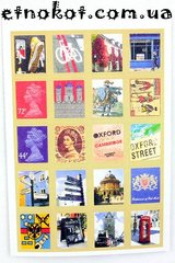 Великобритания почтовые марки-02 стикеры для ежедневника, 13x9см