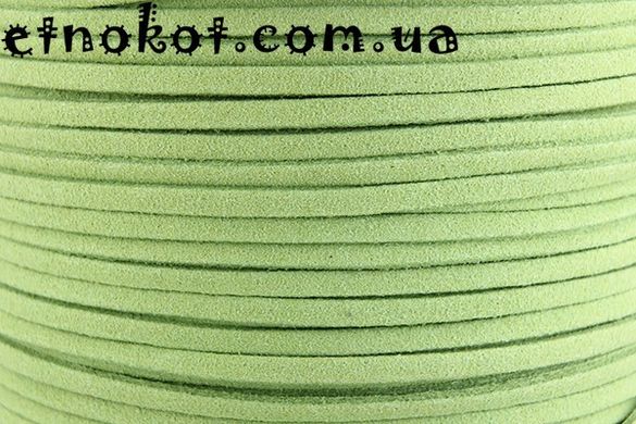 Зеленый шнур искусственная замша, 2,5x1,5мм