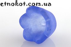 61г (≈244шт) Голубой Цветок, акриловые бусины, 10x6мм