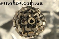 Бусины из полимерной глины Шамбала Темное Серебро, 10мм