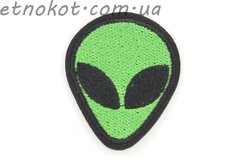Зеленый инопланетянин нашивка патчи на одежду, 45x55мм