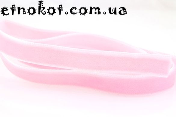Розовая бархатная лента для чокера, 10мм