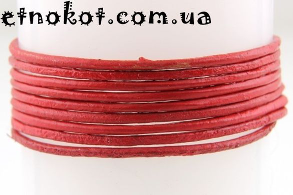 5 метров. 1мм красный кожаный шнур для браслетов Chan Luu (Чан Лу)