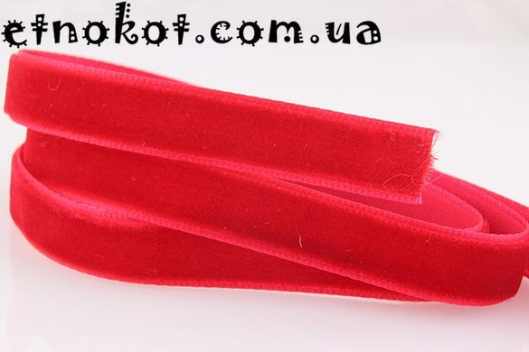 Красная бархатная лента для чокера, 10мм