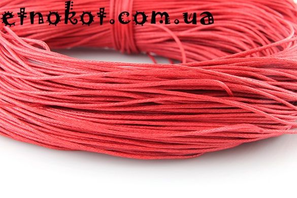 1мм красный хлопковый шнур. Моток 70 метров