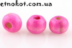 Розовые 8мм деревянные бусины. На вес от 1грамма (≈6шт)