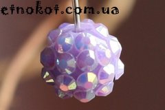 Бусины акриловые Шамбала Фиолетовые, 12x10мм